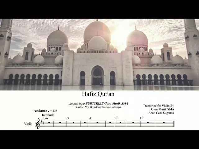 Hafiz Qur'an || Violin + Not Balok + chord || Belajar Biola class=