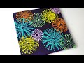 (335) Colorful fireworks | Easy painting with a straw | Acrylic Painting | Designer Gemma77