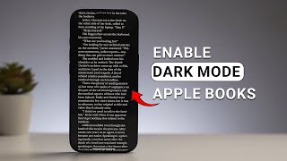How to Enable Dark Mode in Apple Books?