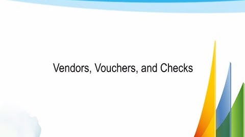 Vendors Vouchers and Checks in Dynamics GP 2013 how to