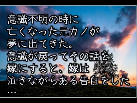 感動する話 実話 意識不明の時に 亡くなった元カノが 夢に出てきた 意識が戻ってその話を 嫁にすると 嫁は泣き ながらある告白をした Youtube