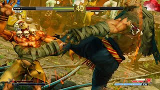 Sagat vs Dhalsim | Level 8 CPU | Street Fighter V