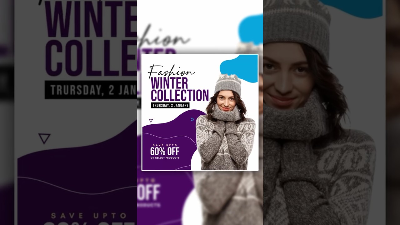 Winter Collection Poster Design In Photoshop - YouTube