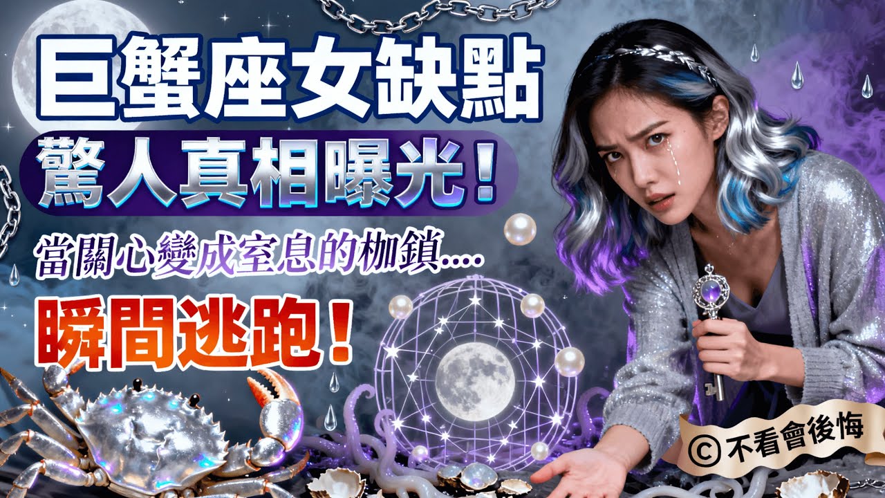 《巨蟹座女缺點》驚人真相曝光！ 5 大特徵讓男人【瞬間逃跑】