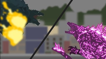 Evolved Godzilla Vs. Gamera Rebirth || Stick Nodes Battle Animation
