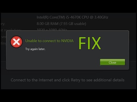 How To FIX Nvidia GeForce Experience - Unable To Connect To Nvidia