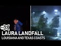What Laura's landfall looked like in LA and TX