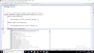 Core Java Interview Question - Can we declare Main Method inside Abstract class