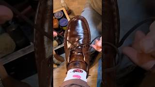 Asmr Shoe Shining 🔥 l Satisfying Transformation Shoe Cleaning ✨l #asmrsounds #leather #restoration