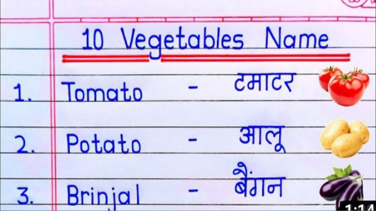 Vegetables Name Sabjiyon Ke Naam 10 Vegetables Name English And vegetables-name-sabjiyon-ke-naam-10-vegetables-name-english-and