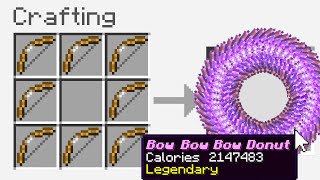 Minecraft UHC but you can craft a 'Bow Donut'..