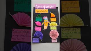 Types of Angles Tlm idea/ Types of Angles model/Angle chart making idea #types of Angles #acuteangle