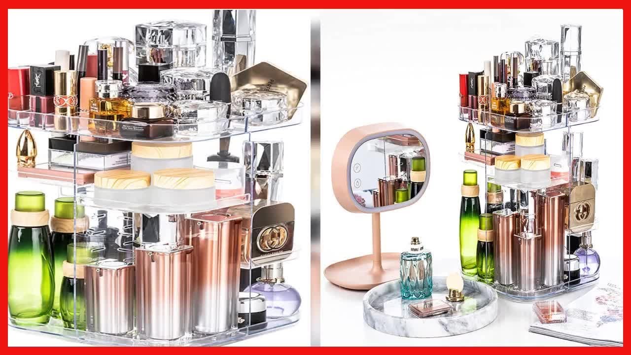 DreamGenius 360 Degree Rotating Makeup Organizer, 7 Layers Adjustable Makeup Storage Organizer Box