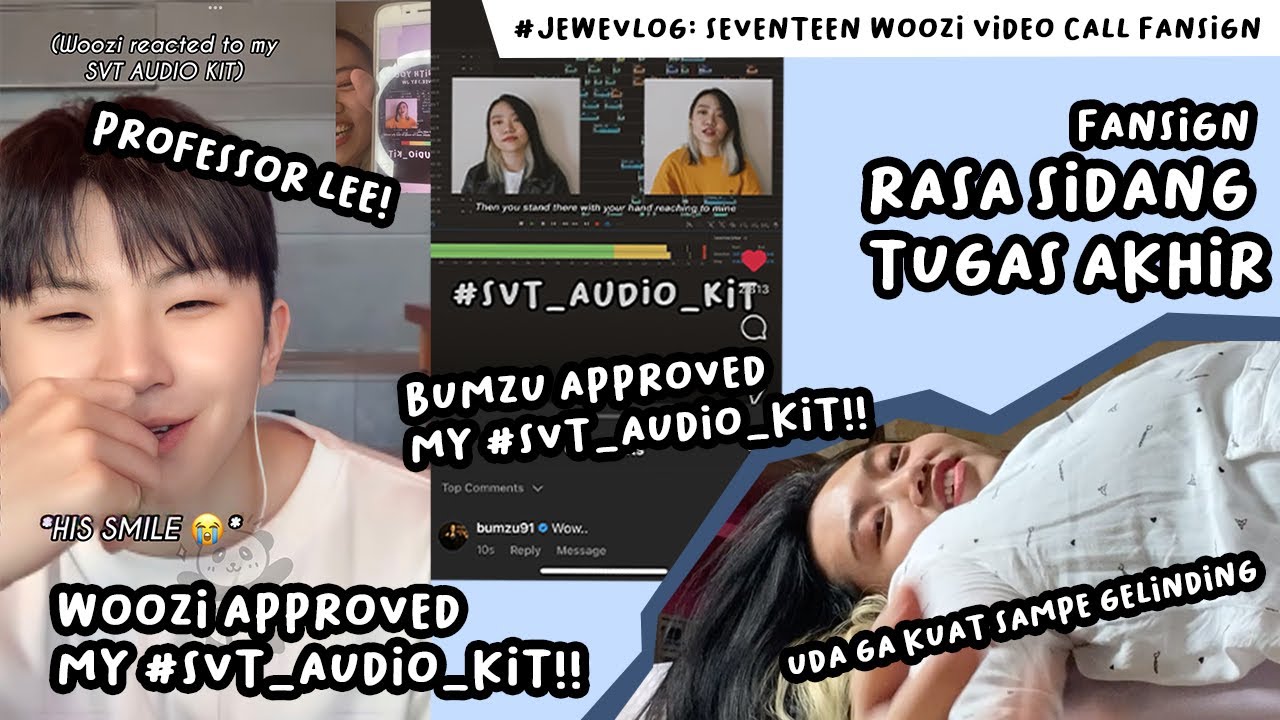 VIDEO CALL FANSIGN WITH SEVENTEEN WOOZI!! [PROFESSOR LEE APPROVED MY #SVT_AUDIO_KIT!! T^T] #JeWeVLOG