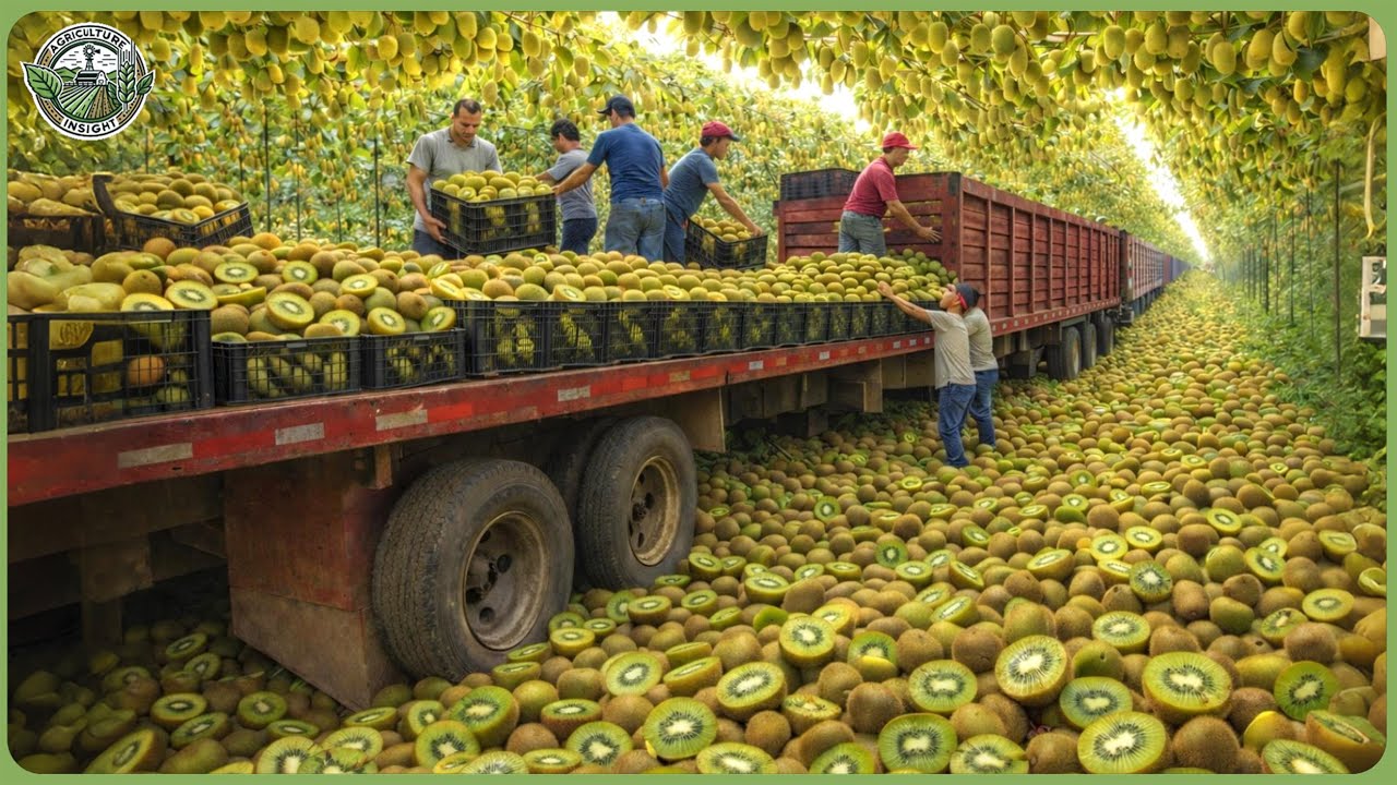 How Millions Tons of Kiwi Are Processed – Amazing Kiwi Fruit Farming ...