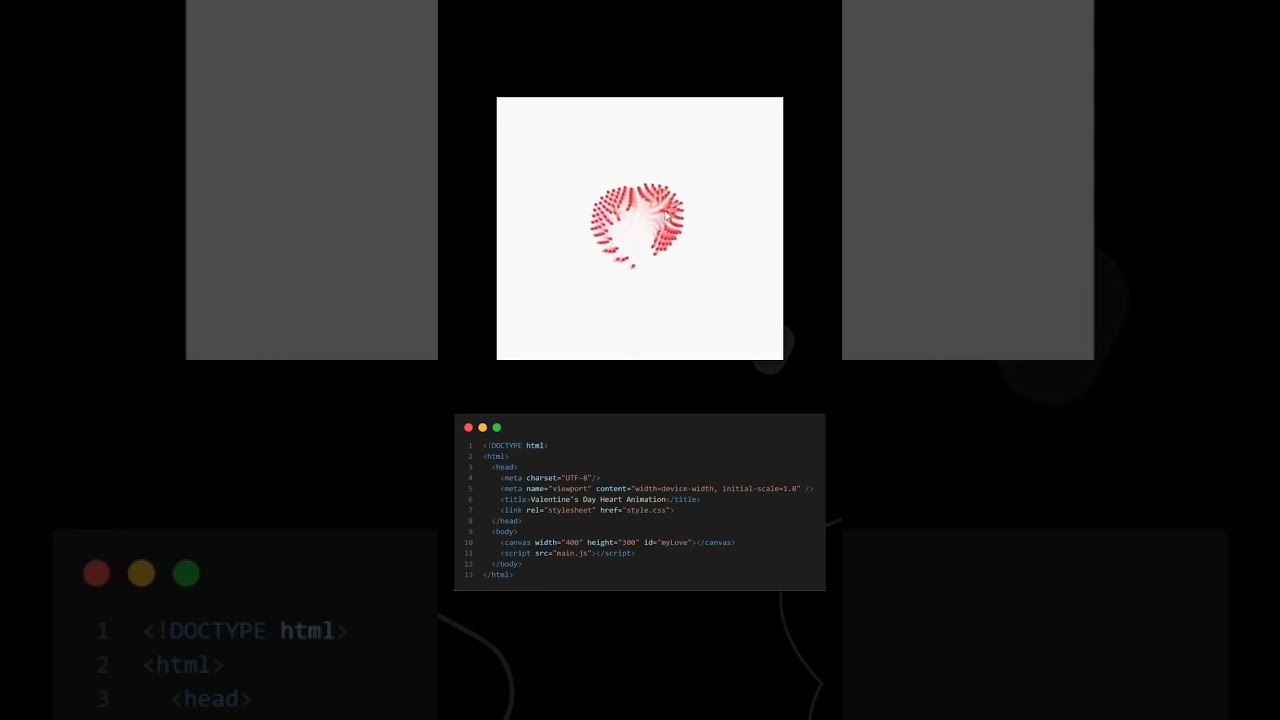 Valentine's Day Heart Animation Using HTML CSS & JavaScript 😋😎 