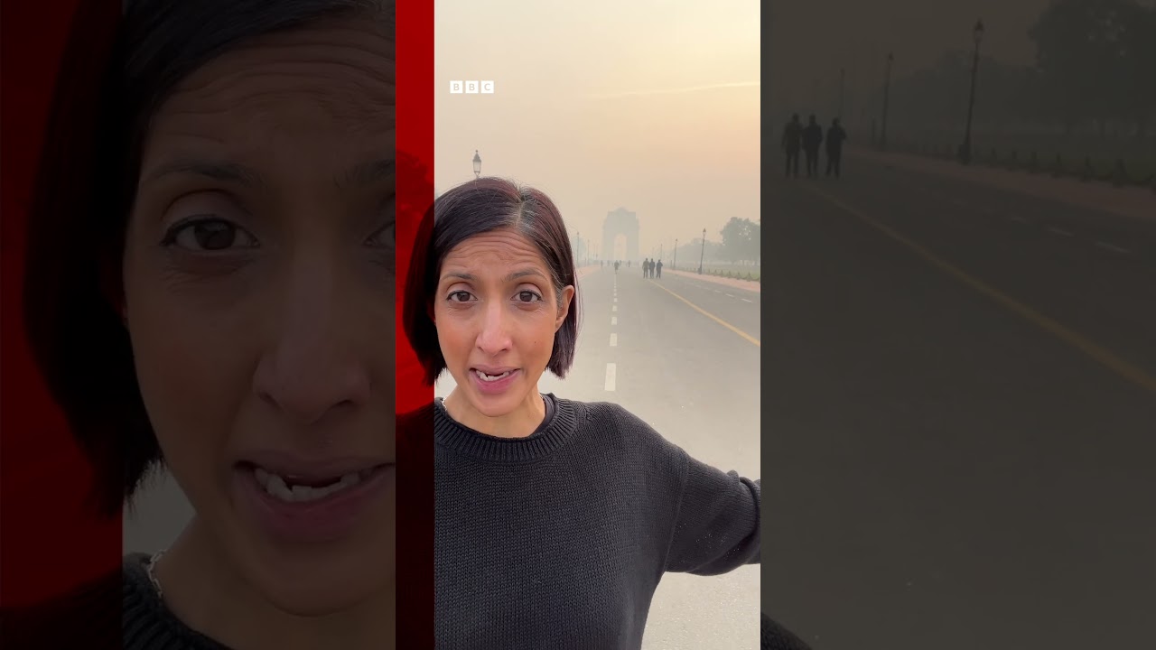 India's capital Dehli has been battling toxic air. #Shorts #Delhi #India #Pollution #BBCNews
