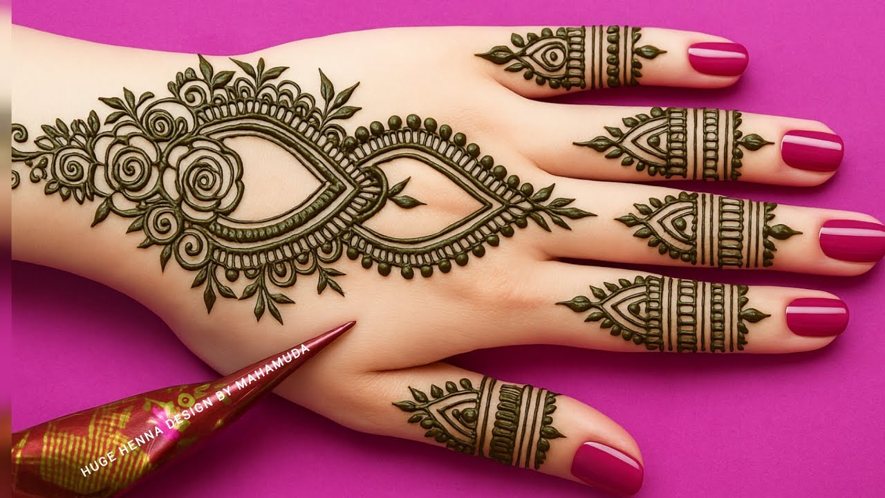 Unique Mehedi Design For Back Hand || Easy & Simple Flower Henna Design.. Mehndi Design.. 