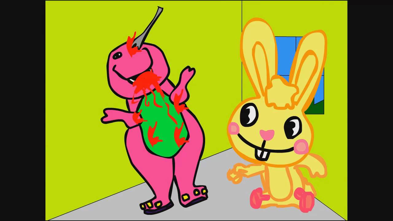 Happytreefriend Vs Barney Youtube