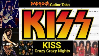 Crazy Crazy Nights - KISS - Guitar + Bass TABS Lesson