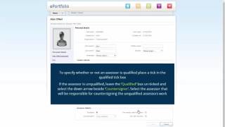 ePortfolio - Centre Administrator - Amend Assessor User Profile