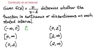 Continuity on an Interval