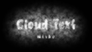 How To Make Cloud Text | After Effects