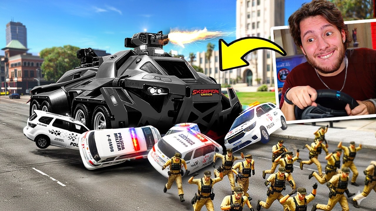 A cada FUGA meu CARRO FICA MAIS BLINDADO!! (GTA 5 rp)