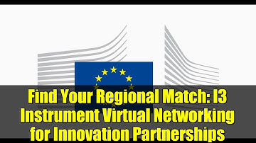Find Your Regional Match: I3 Instrument Virtual Networking for Innovation Partnerships