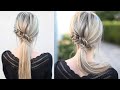 Cute Ponytail with Fishtail Braid Accent - DIY Tutorial