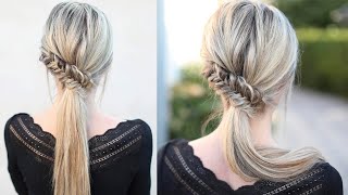 Cute Ponytail with Fishtail Braid Accent - DIY Tutorial