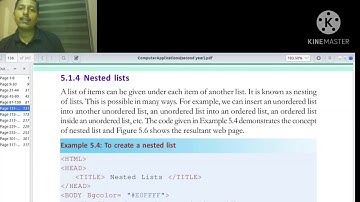 nested lists and hyperlinks
