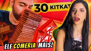 REAGINDO a TORRE de KITKAT's 6.600 KCAL | 'Montanha' de CHOCOLATE!!