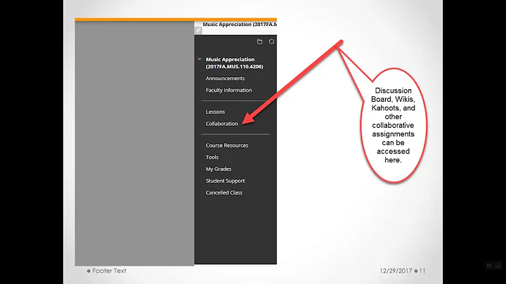 MUS 110 Blackboard Course Tutorial
