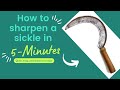 How To Sharpen A Hand Sickle With A Sharpening Stone