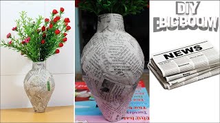 How to make Flower Vase with Newspaper step by step | 2018 | DBB screenshot 4