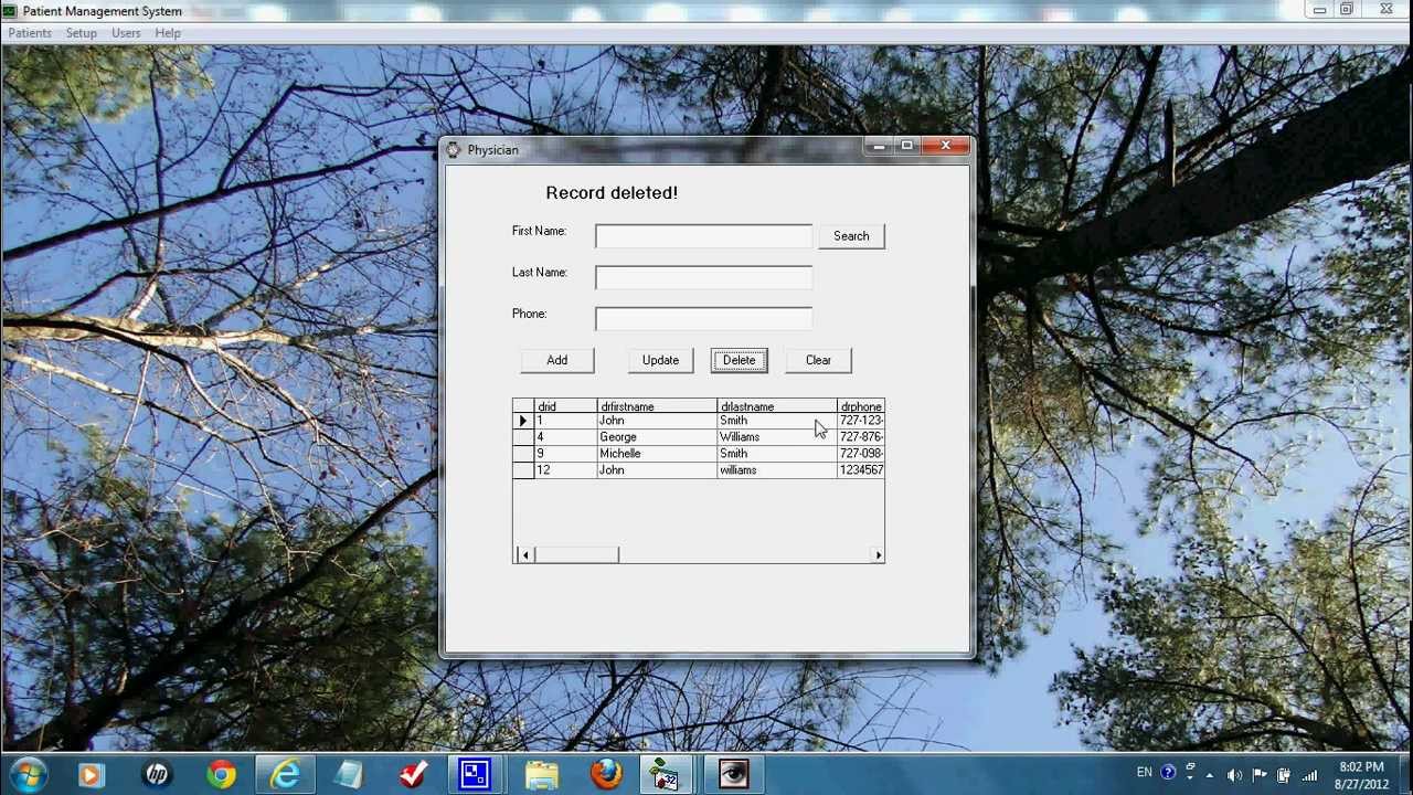 Patient Management Application in VB6.0