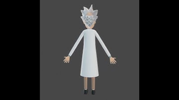 Rick and Morty -Model Rick Blender 3.4 - 2023