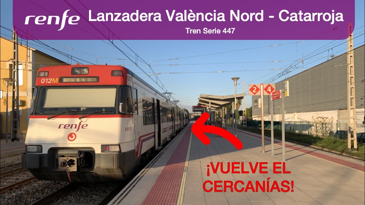 VIAJE en la LANZADERA de València a Catarroja EN TREN (Cercanías S-447)