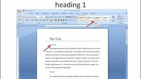 Using Styles in Word 2007