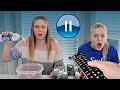 Pause Slime Challenge | Sis vs Sis | Taylor and Vanessa