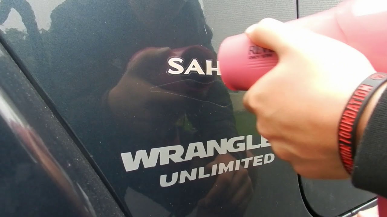 Car Sticker Removal Process Jeep Wrangler YouTube
