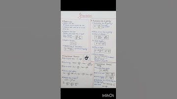 Gravitation Class 11 All Formulas Short Notes