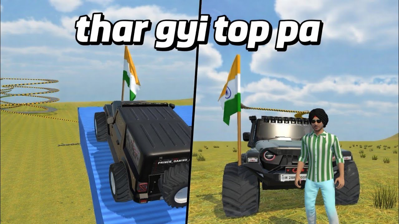 ✅Mega Ramp Challenge Complete 💯 | Indian Vehicle Simulator 3D 🤯 | Gaadi Wala Game🎯 | Thar Gadi🎉