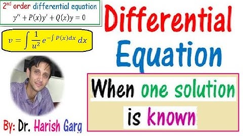 Solution of Differential Equation  - When One Solution is Known