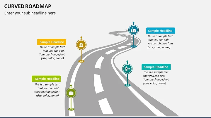 Curved Roadmap Animated Presentation Slides