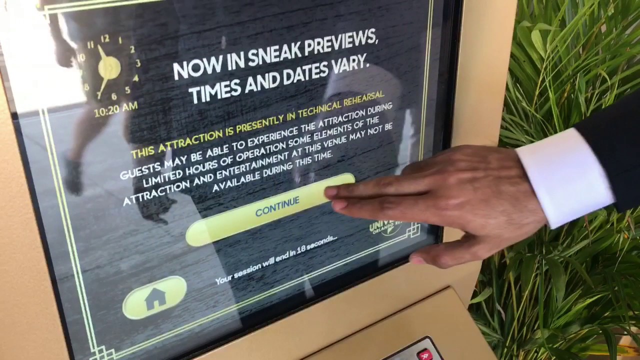 Virtual Line Pass Kiosk demo for Fallon Ride