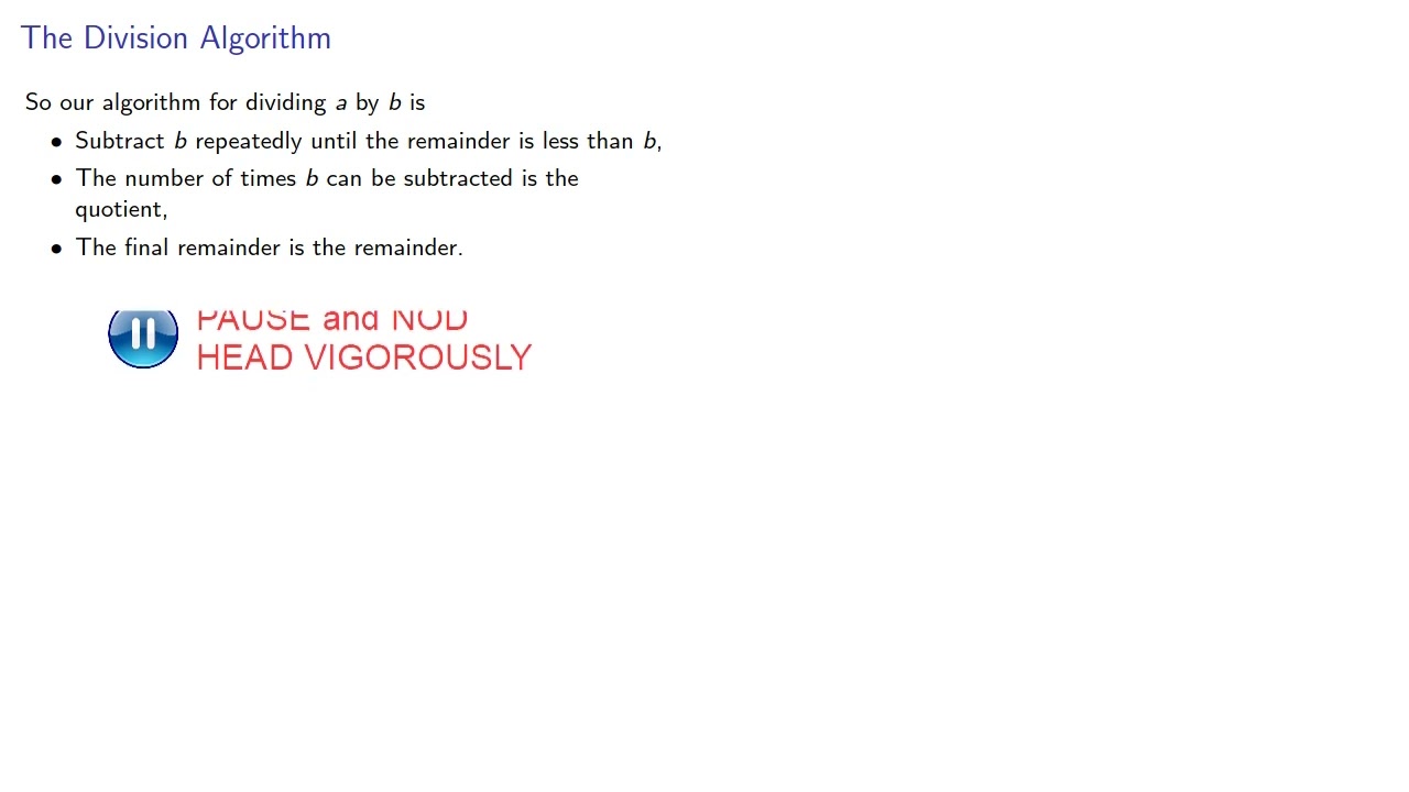 The Division Algorithm