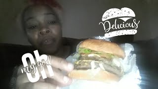 #mukbang  #triplejfamily Quadruple Burger Challenge