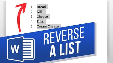 How to Reverse a List in Word